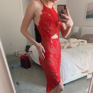 Rumor Boutique Red Hi-Low Dress (from LF)